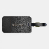 ラグジュアリーエレガント，リーザルック，金ゴールド孔雀，ダマスク ラゲッジタグ (裏面横)