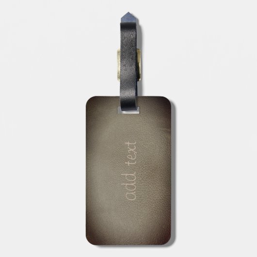ラグジュアリーエレガント、レザールック ラゲッジタグ (裏面縦)
