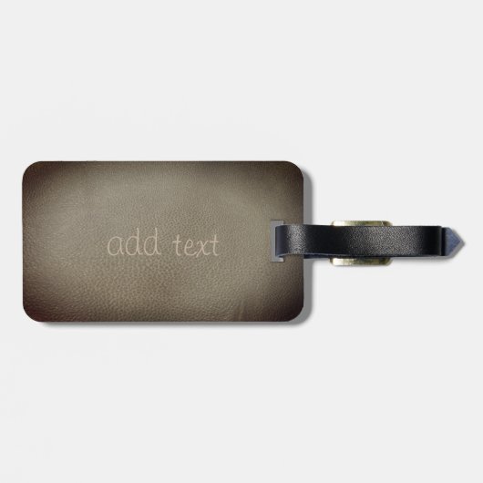 ラグジュアリーエレガント、レザールック ラゲッジタグ (裏面横)