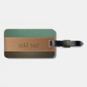 ラグジュアリーエレガント,レトロストライプの，リーザルック ラゲッジタグ (裏面横)