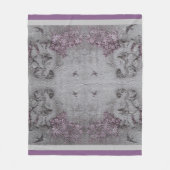 ラグジュアリーエンジェルモダンヴィンテージフローラバラ フリースブランケット (正面)