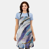 ラグジュアリーエーゲ金ゴールドマーブルウェーブ エプロン (着用した状態)