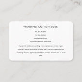 ラグジュアリーオセアニアマット名刺デザイン 名刺 (裏面)