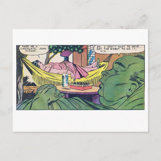 ラグジュアリーオブラズネスヴィンテージ漫画パネル ポストカード (正面)