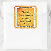 ラグジュアリーオレンジグリッタースパークルスターズプロダクトラベル スクエアシール (バッグ)
