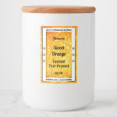 ラグジュアリーオレンジグリッタースパークルスターズプロダクトラベル フードラベル (正面)