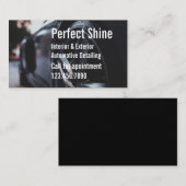 ラグジュアリーオートディテールカークリーニング修理ブラック 名刺 (正面/裏面)