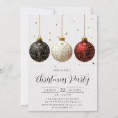 ラグジュアリーオーナメントクリスマスパーティの招待状 招待状 (正面)