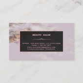 ラグジュアリーオーラムマーブルバラ金ゴールドメイクアップアーティスト 名刺 (裏面)