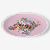 ラグジュアリーカジノバチェロレッテアフロガールズイラストレーション ペーパープレート (アングル)