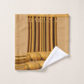 ラグジュアリーカスタムアフリカンキリンプリントアメージングストライプ バスタオルセット (ウォッシュタオル)