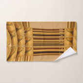 ラグジュアリーカスタムアフリカンキリンプリントアメージングストライプ バスタオルセット (ハンドタオル)