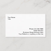 ラグジュアリーカッコいいスポーツカーテーマ名刺 名刺 (裏面)