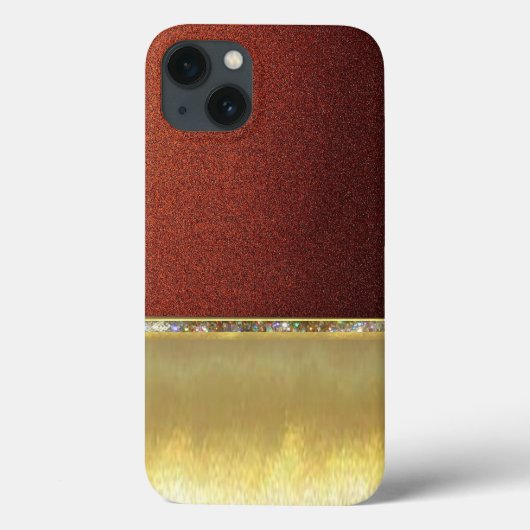 ラグジュアリーカッコいい金ゴールドスパークルデザインケース Case-Mate iPhoneケース (裏面)