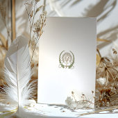 ラグジュアリーカラリリーアンティーク金ゴールド結婚フローラ 招待状