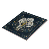 ラグジュアリーカラリリーパールアンド金ゴールド タイル (側面)