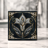 ラグジュアリーカラリリーパールアンド金ゴールド タイル