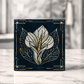 ラグジュアリーカラリリーパールアンド金ゴールド タイル