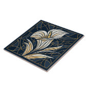 ラグジュアリーカラリリーパールアンド金ゴールド タイル (側面)