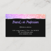 ラグジュアリーカラーグリッタールミナンススターレインボー 名刺 (裏面)