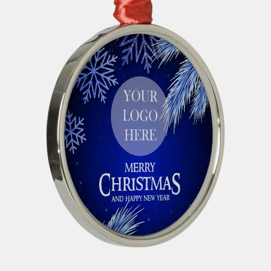 ラグジュアリーカンパニークリスマスパーティーロゴ メタルオーナメント (右)