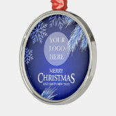 ラグジュアリーカンパニークリスマスパーティーロゴ メタルオーナメント (左)