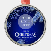 ラグジュアリーカンパニークリスマスパーティーロゴ メタルオーナメント (正面)