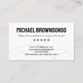 ラグジュアリーカーイラストレーションデザイン 名刺 (裏面)