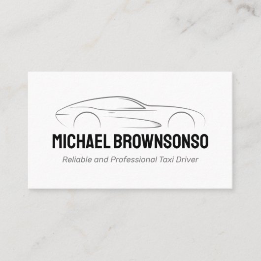 ラグジュアリーカーイラストレーションデザイン 名刺 (正面)