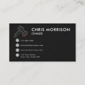 ラグジュアリーカーウォッシュオートディテールサービス 名刺 (裏面)