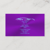 ラグジュアリーカーロゴ – アイスブルースポーツスカーオンパープル 名刺 (裏面)