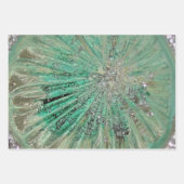 ラグジュアリーガラスクリスマスオーナメントジュエリーリッチ ラッピングペーパーシート (正面)