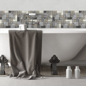 ラグジュアリーガラス、シェルおよびメタルジオメトリックN3 タイル