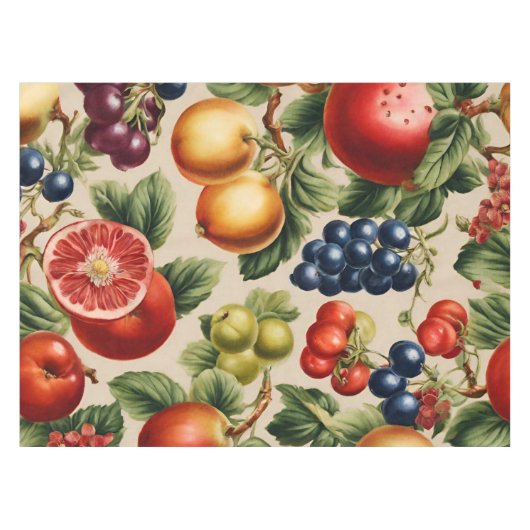 ラグジュアリーガーデンのフルーツと花イタリアン付き テーブルクロス (正面(横))