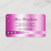 ラグジュアリーガーリーピンクグリッタースきらめくターズ追加ロゴ 名刺 (裏面)