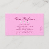 ラグジュアリーガーリーピンクスパークルスターズダイヤモンドスタイリッシュ 名刺 (裏面)