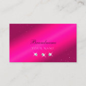 ラグジュアリーガーリーピンクスパークルスターズダイヤモンドスタイリッシュ 名刺 (正面)