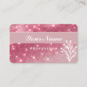 ラグジュアリーガーリーヴィンテージピンクグリッタースタきらめくーズ 名刺 (正面)