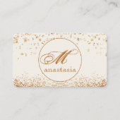 ラグジュアリーガーリー金ゴールドグリティリーモノグラム美しいサロン ロイヤリティカード (正面)