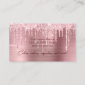 ラグジュアリーキュートピンクカップケーキベーカリースイーツシェフ 名刺 (裏面)