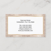 ラグジュアリーキルテモダンッド金ゴールドカスタム写真 名刺 (裏面)