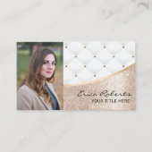 ラグジュアリーキルテモダンッド金ゴールドカスタム写真 名刺 (正面)