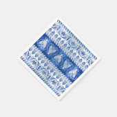 ラグジュアリーギリシャオーナメントブルージェムストーンアンドパール スタンダードカクテルナプキン (角)