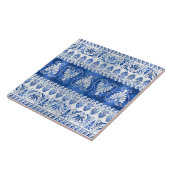 ラグジュアリーギリシャオーナメントブルージェムストーンアンドパール タイル (側面)