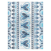 ラグジュアリーギリシャオーナメントブルージェムストーンアンドパール テーブルクロス (正面)