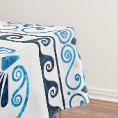 ラグジュアリーギリシャオーナメントブルージェムストーンアンドパール テーブルクロス (インサイチュ)