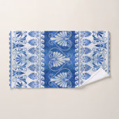 ラグジュアリーギリシャオーナメントブルージェムストーンアンドパール バスタオルセット (ハンドタオル)