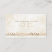 ラグジュアリーギリシャ語鍵 – ギリシャ語ミアンダー – ヴィンテージ金ゴールド 名刺 (裏面)