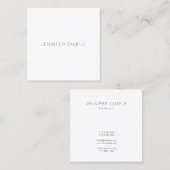 ラグジュアリークライモダンミニマルデザインテンプレート スクエア名刺 (正面/裏面)