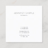 ラグジュアリークライモダンミニマルデザインテンプレート スクエア名刺 (裏面)